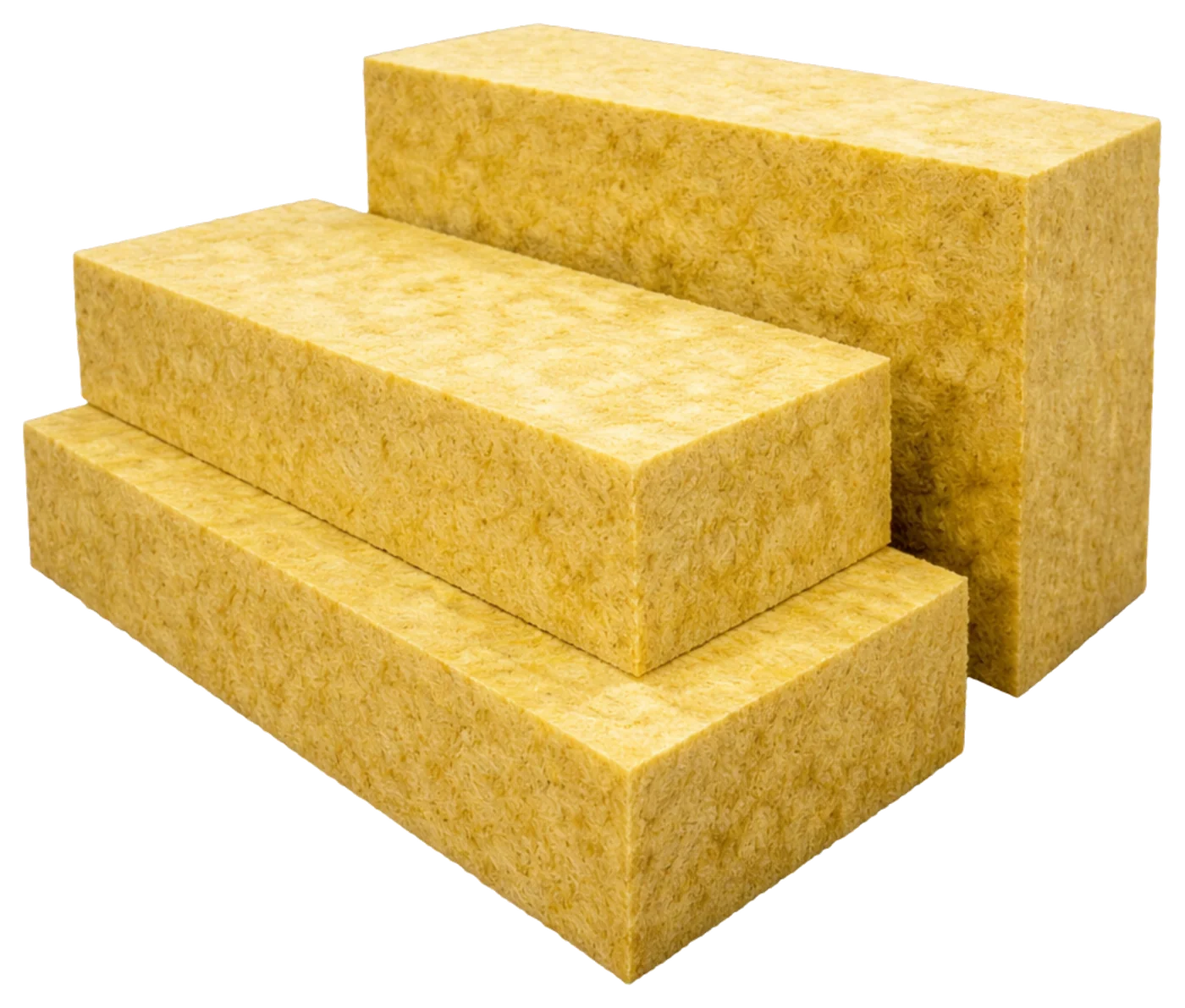 ก้อนฉนวนใยหิน (ร็อควูล) แกนไม่ติดไฟของแผ่นผนัง SQUAREROCK™